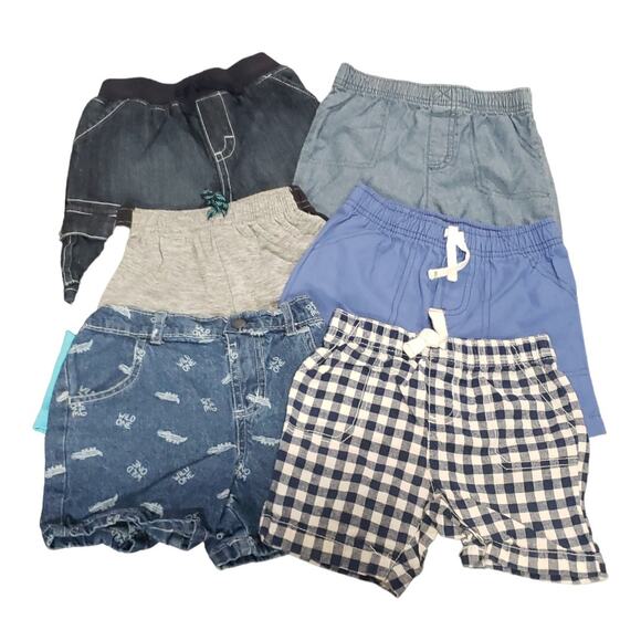 Carters & Other Plaid Striped Solid Colored Elastic Waist Shorts | Size 24 Mths - Picture 1 of 4